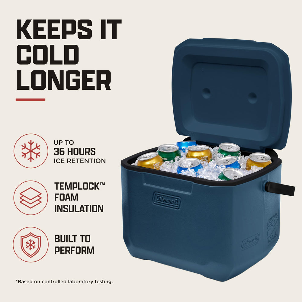 Coleman Chiller on beach in use keeping drinks cold for convenience