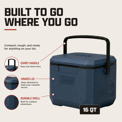 Coleman Chiller lid closeup highlighting reinforced lid and seating support