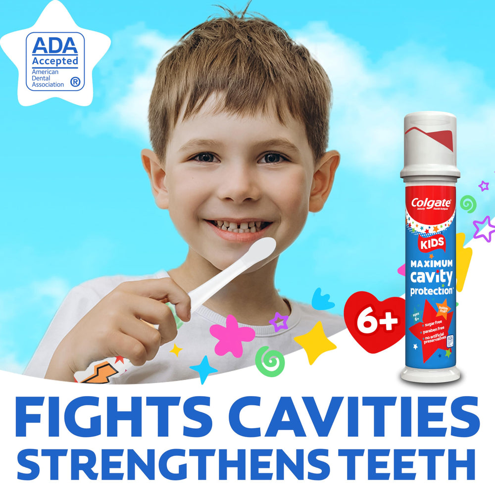 Colgate Bubble Fruit toothpaste texture close view showing smooth kid-friendly paste