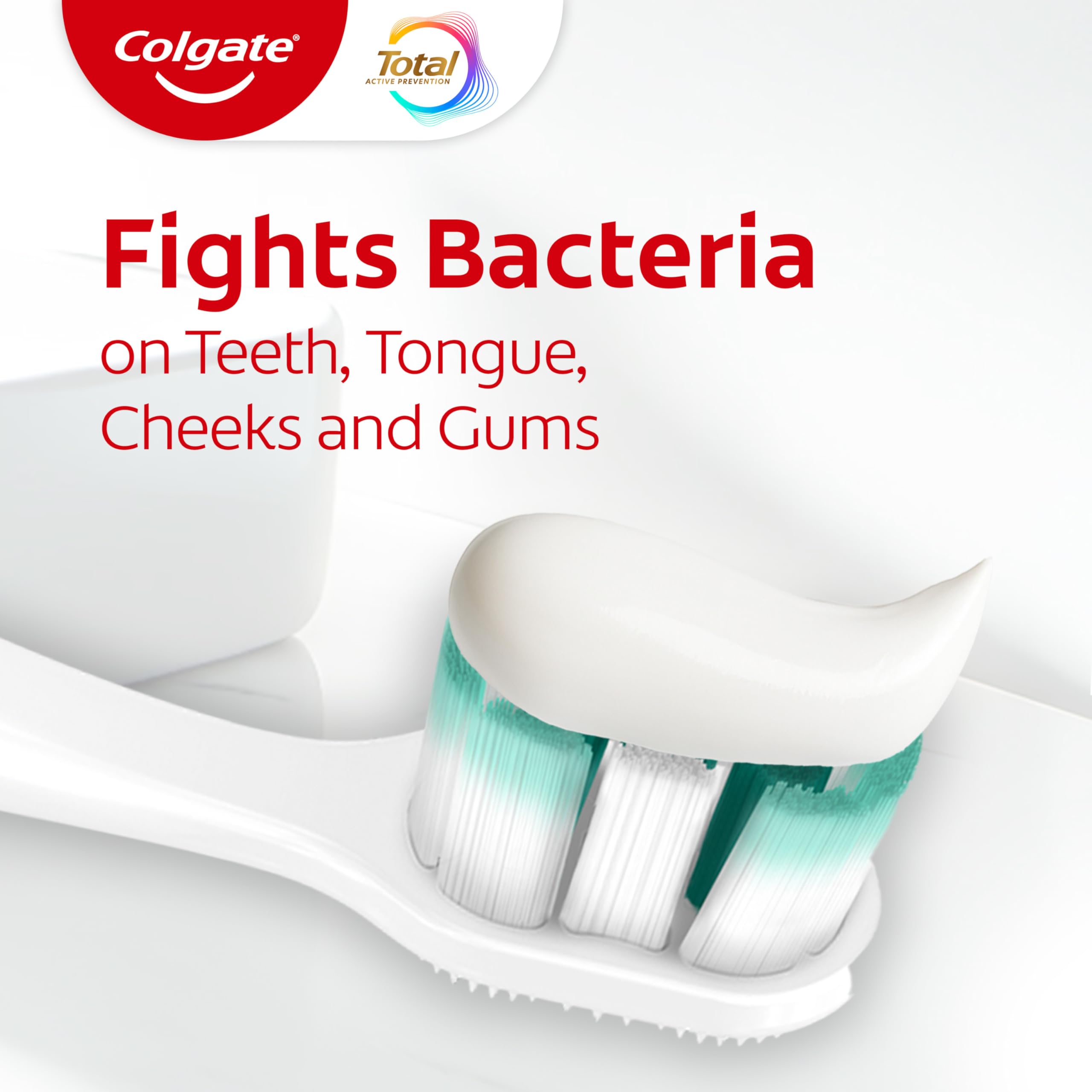 Colgate Total mint leaves illustration indicating peppermint freshness benefit