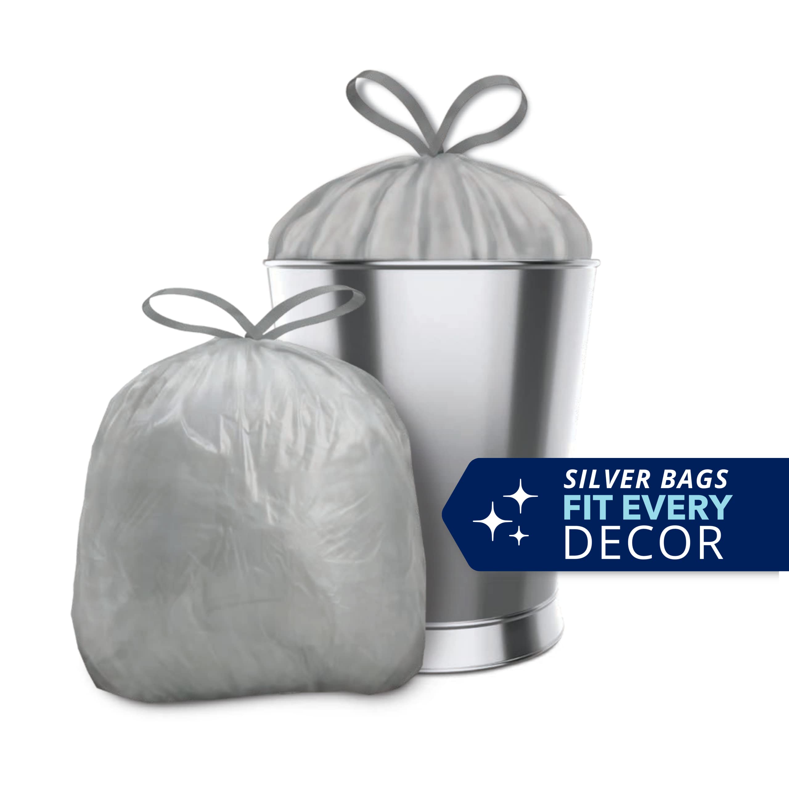 Color Scents open bag fitted inside small can demonstrating tidy liner fit