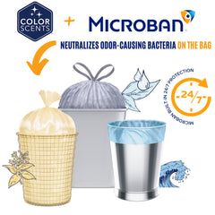 Color Scents silver bag texture close-up highlighting durable, smooth finish
