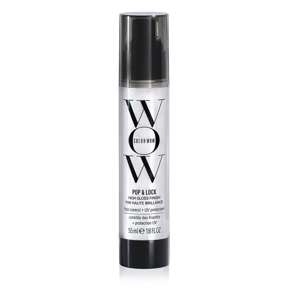 COLOR WOW front packaging showing sleek bottle and glossy finish benefit
