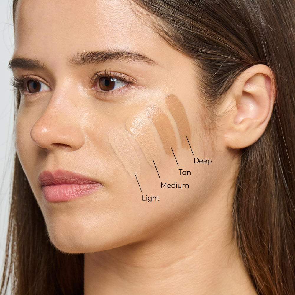 Colorescience close-up of encapsulated pigments showing tone-adapting technology benefit