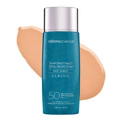 Colorescience product front packaging showing SPF 50 protection benefits
