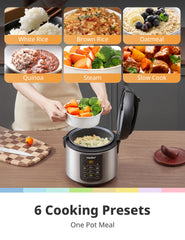 COMFEE' inner pot close-up with nonstick surface for easy cleaning and even cooking