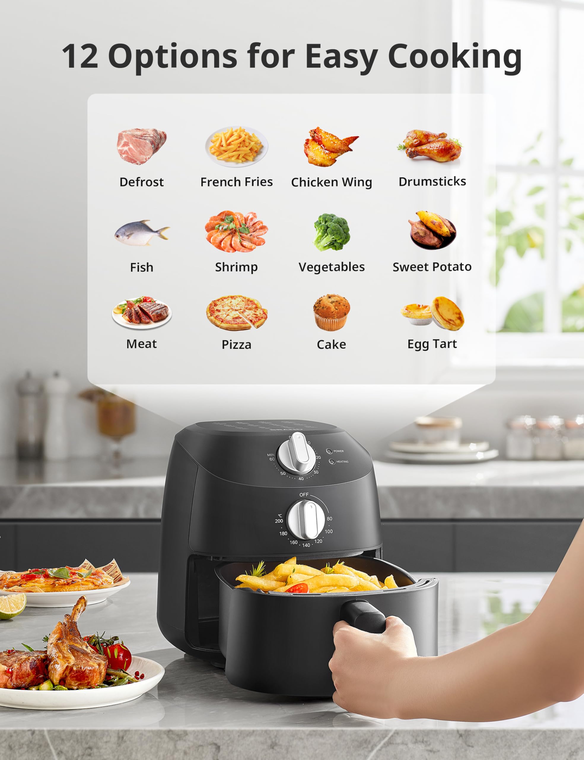 COMFEE' removable basket placed in dishwasher for simple cleanup