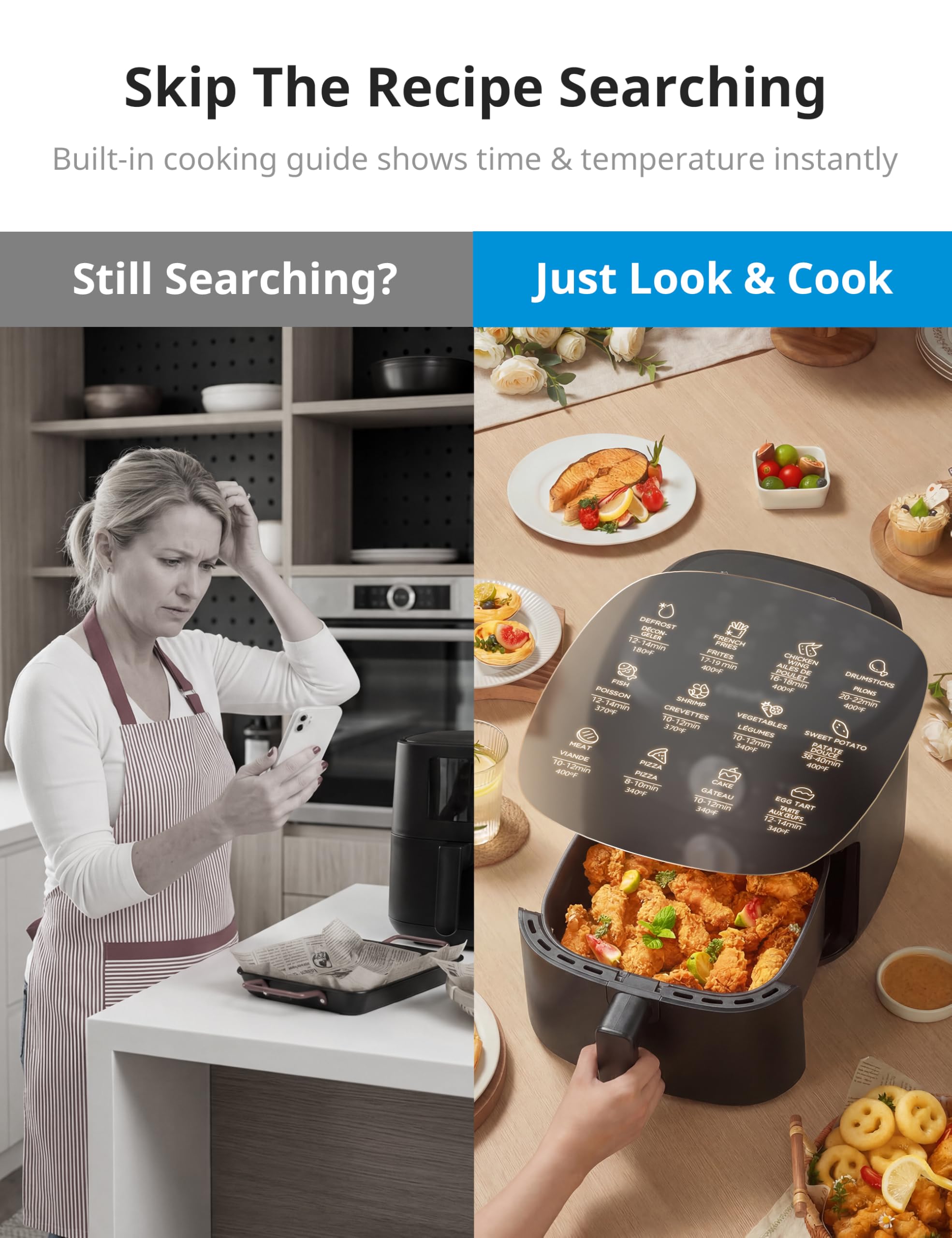 COMFEE' next to coffee mug to show small footprint for tiny kitchens