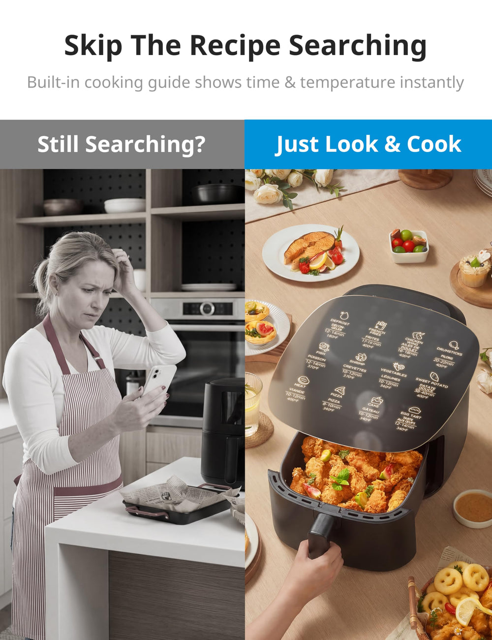 COMFEE' next to coffee mug to show small footprint for tiny kitchens