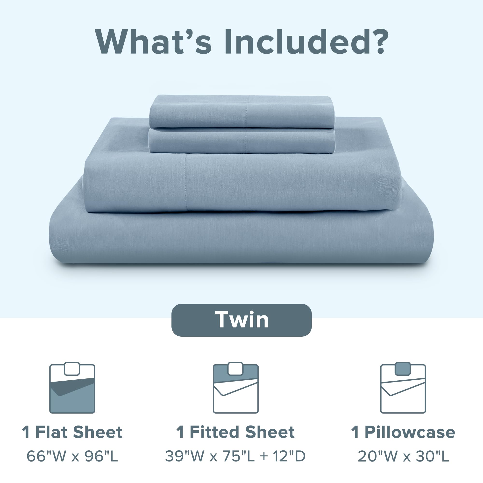 Comfort Spaces flat sheet full view on bed showing smooth crisp coverage
