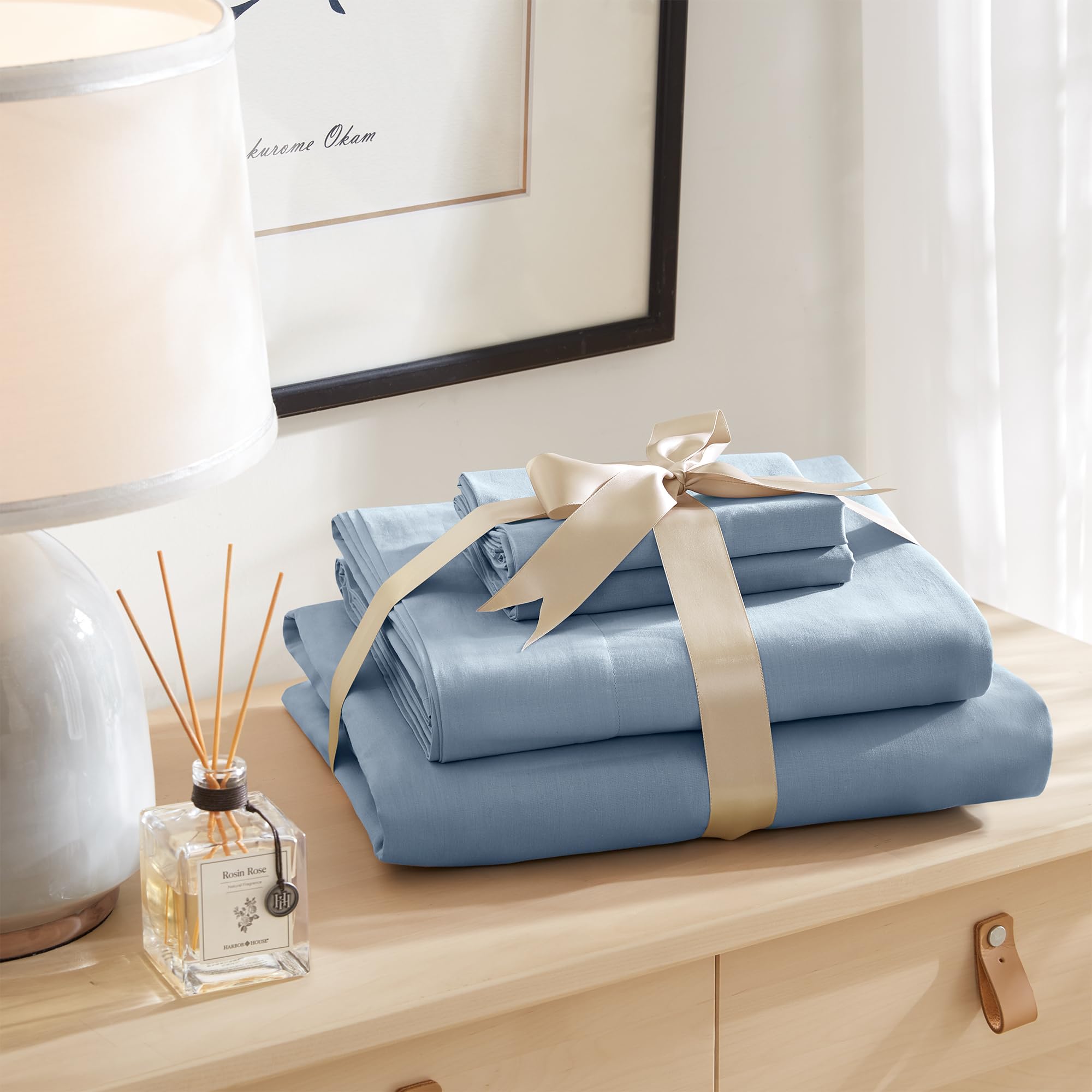Comfort Spaces sheets after wash showing increased softness and maintained crispness