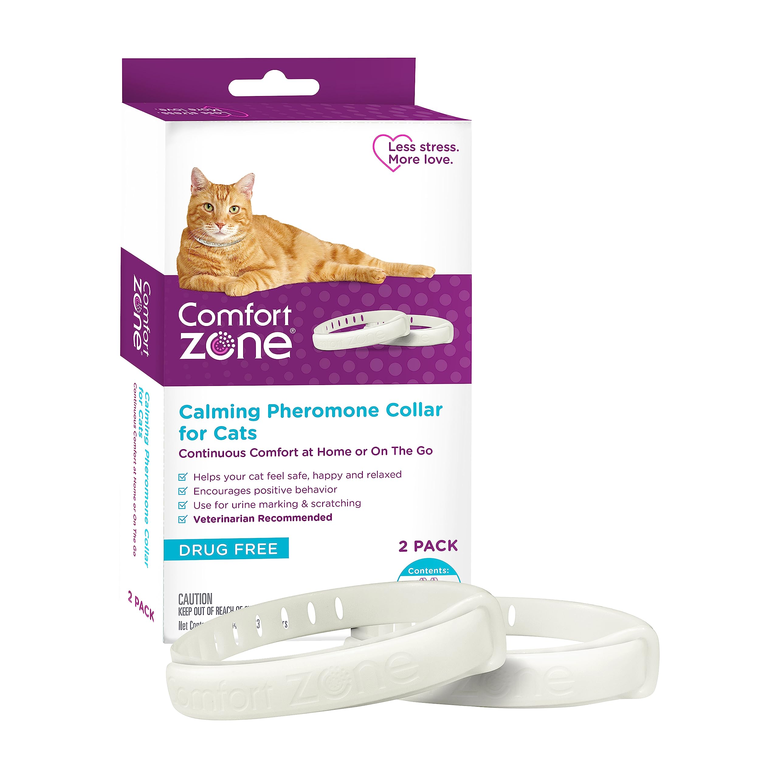 Comfort Zone collar front packaging showing benefits and 30-day duration