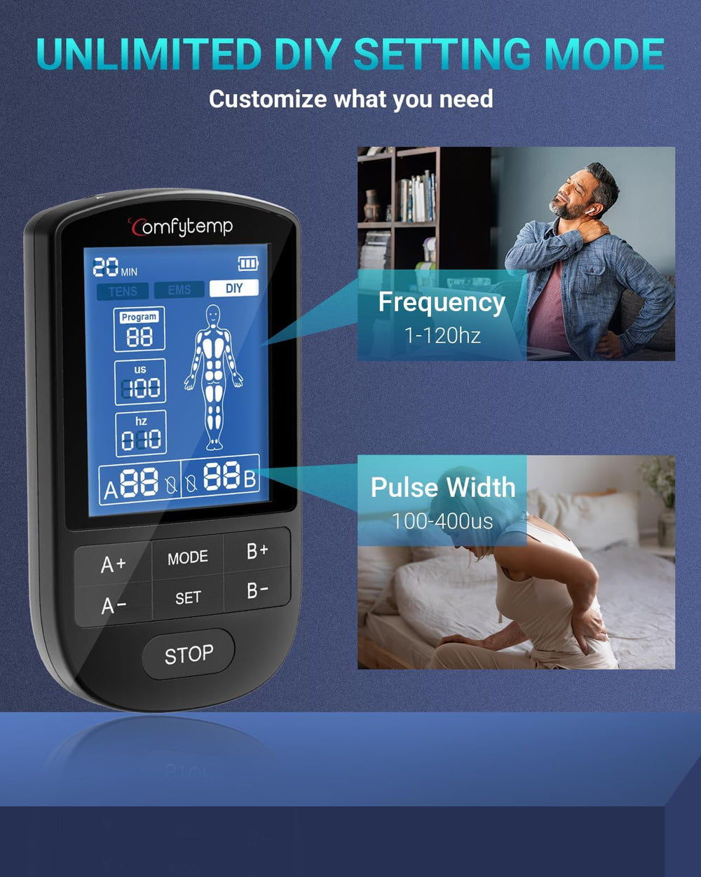 Comfytemp clipped to belt demonstrating portability and hands-free convenience