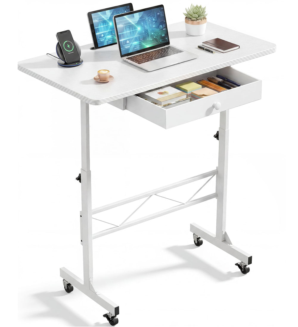 COMHOMA desk front view showing compact, space‑saving design and versatile use