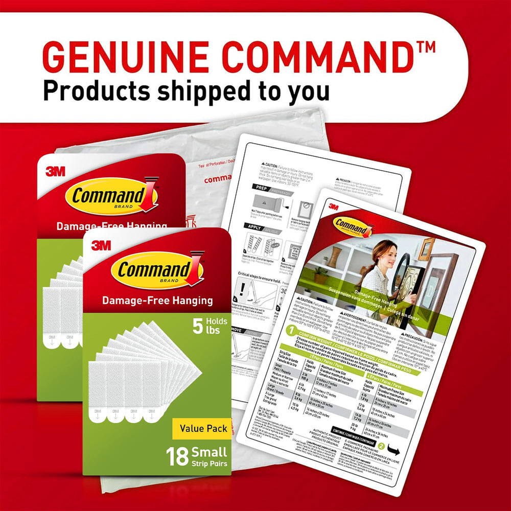 Command adhesive backing close-up, highlights strong yet removable bond