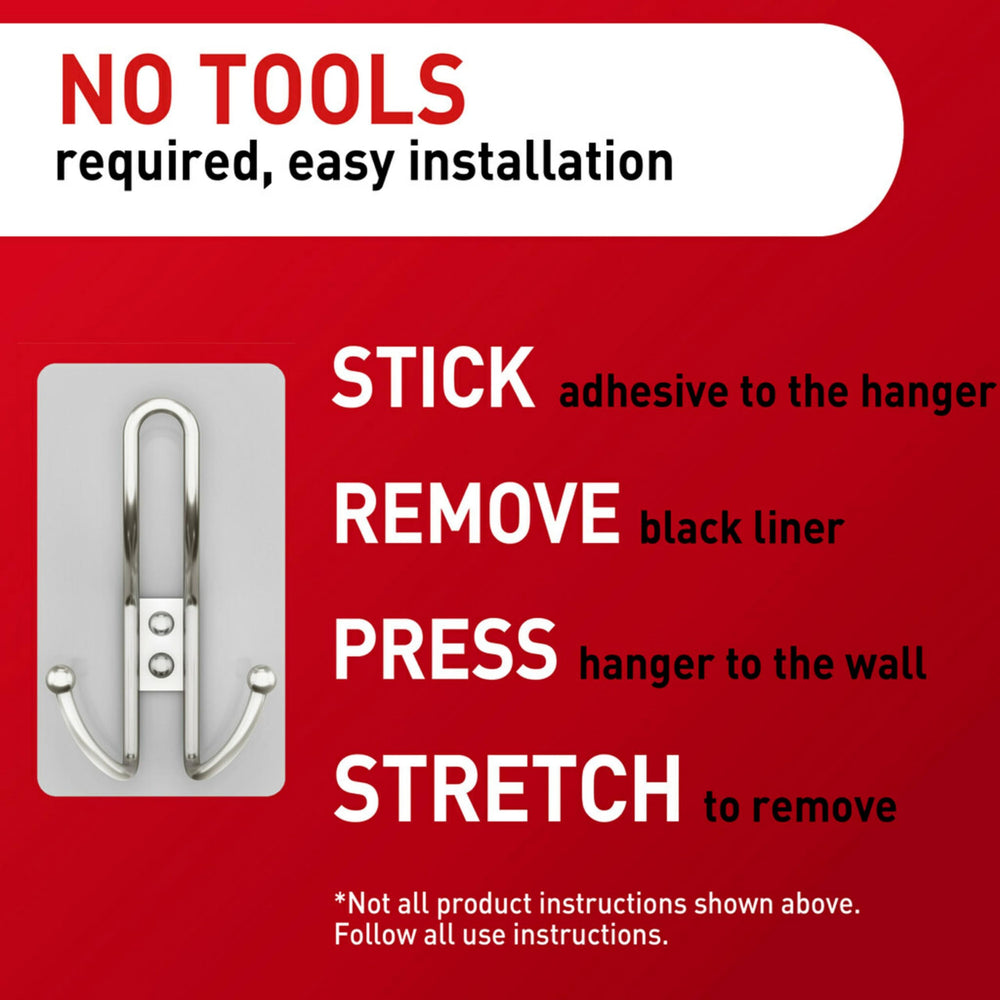 Command hooks installed on painted wall demonstrating damage-free mounting benefit