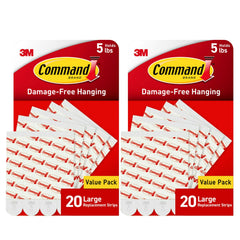 Command front packaging showing 40 large replacement strips and easy refill benefit