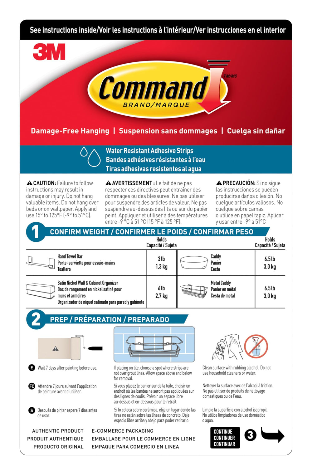 Command caddy in bathroom setting showing clutter-free aesthetic benefit