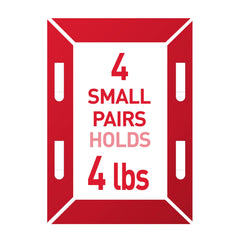 Command strip attached to frame edge, simplifies tool-free installation