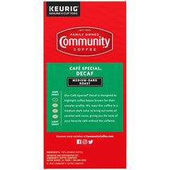 Community Coffee spoon with ground Arabica beans showing rich aroma and quality
