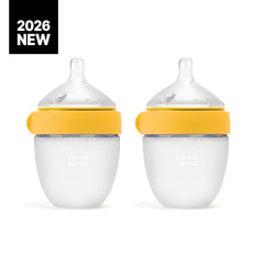 Comotomo close-up of true slow-flow nipple for calm paced feeding