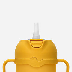 Comotomo close-up of silicone spout and straw showing soft material for gentle sipping