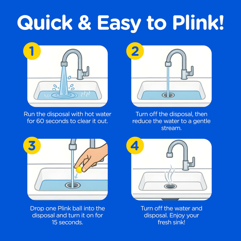 Compac Home Plink disposal before and after visualizing reduced buildup and improved flow