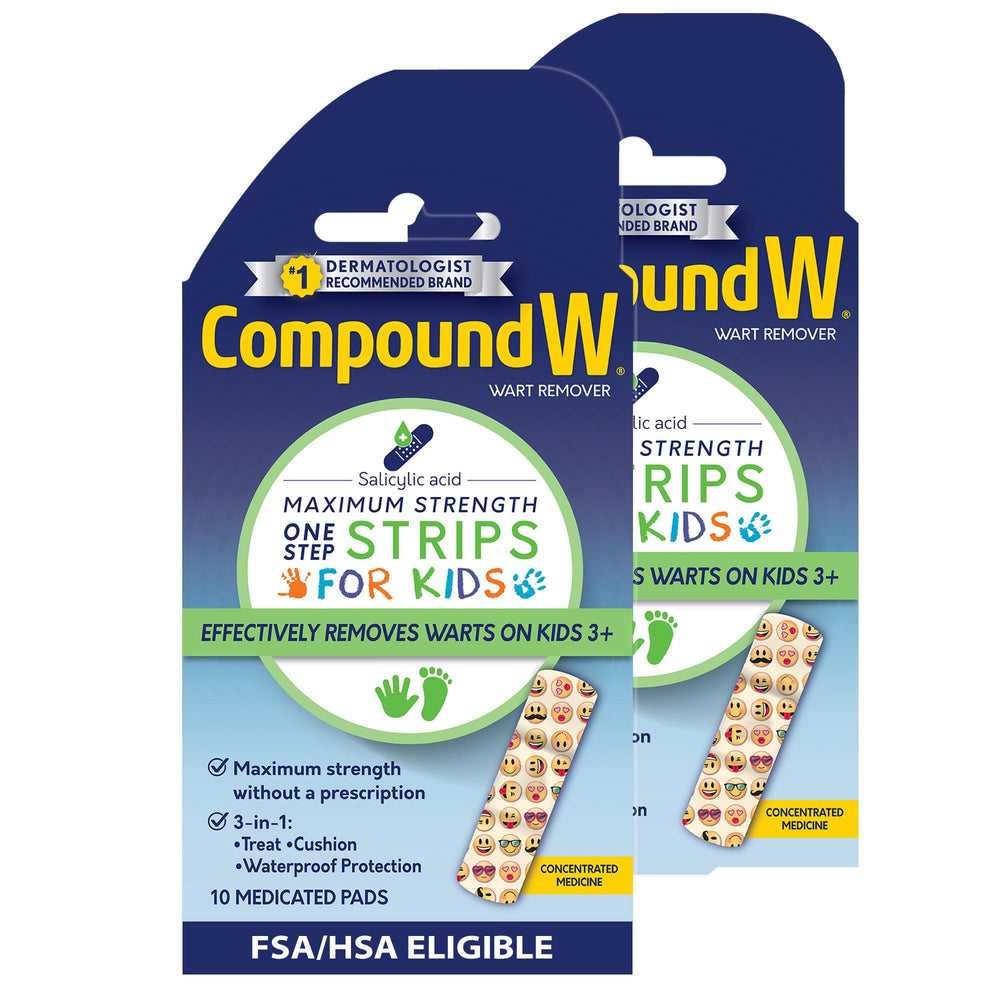 Compound W front packaging showing kid-friendly design and product details