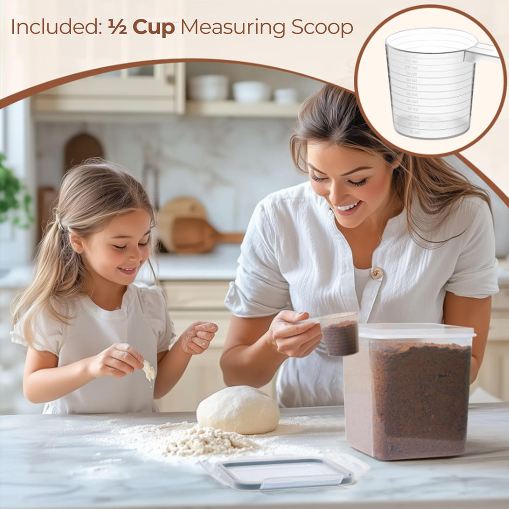 ComSaf open lid with scoop showing convenient access and easy portioning