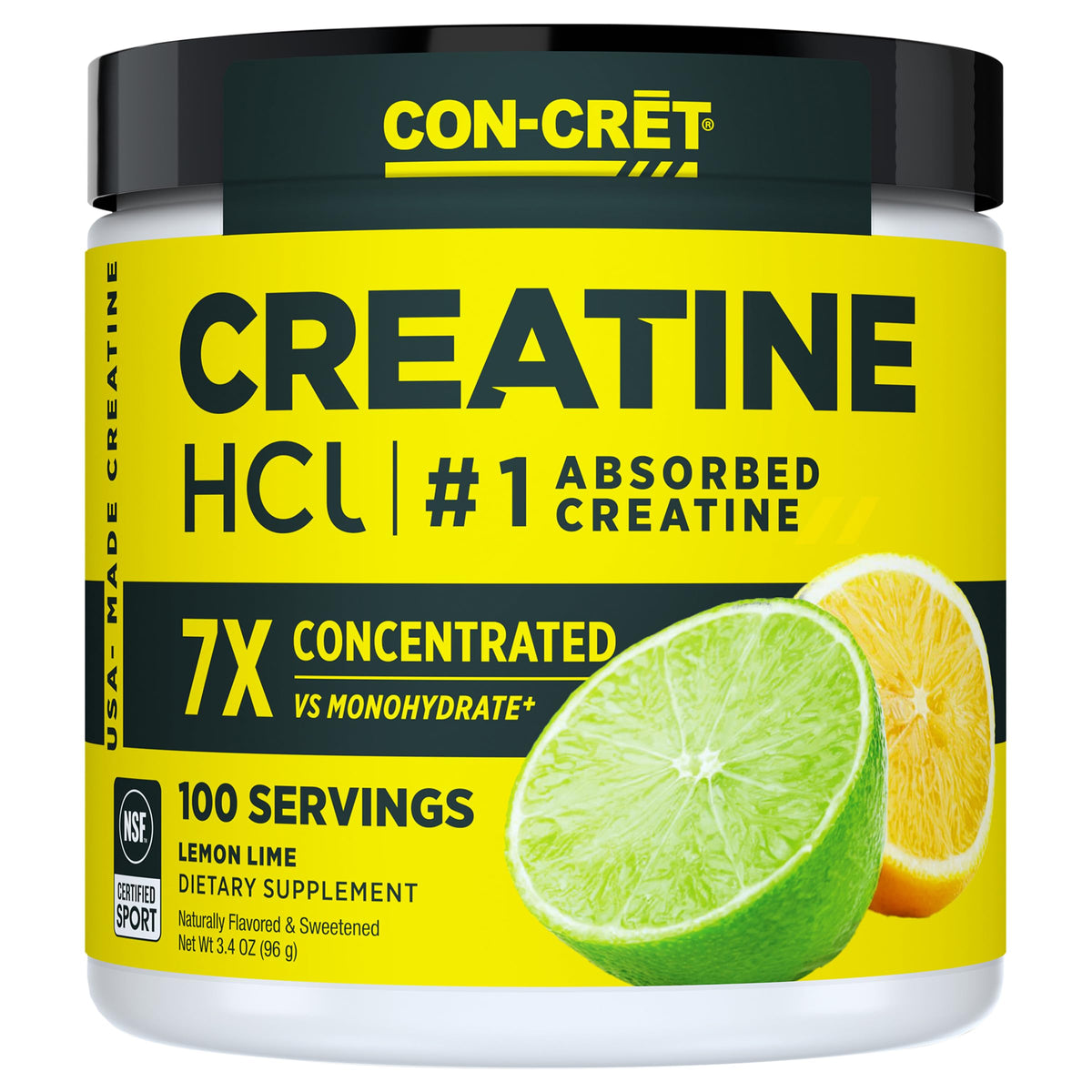 CON-CRET front packaging showing lemon lime flavor and benefits