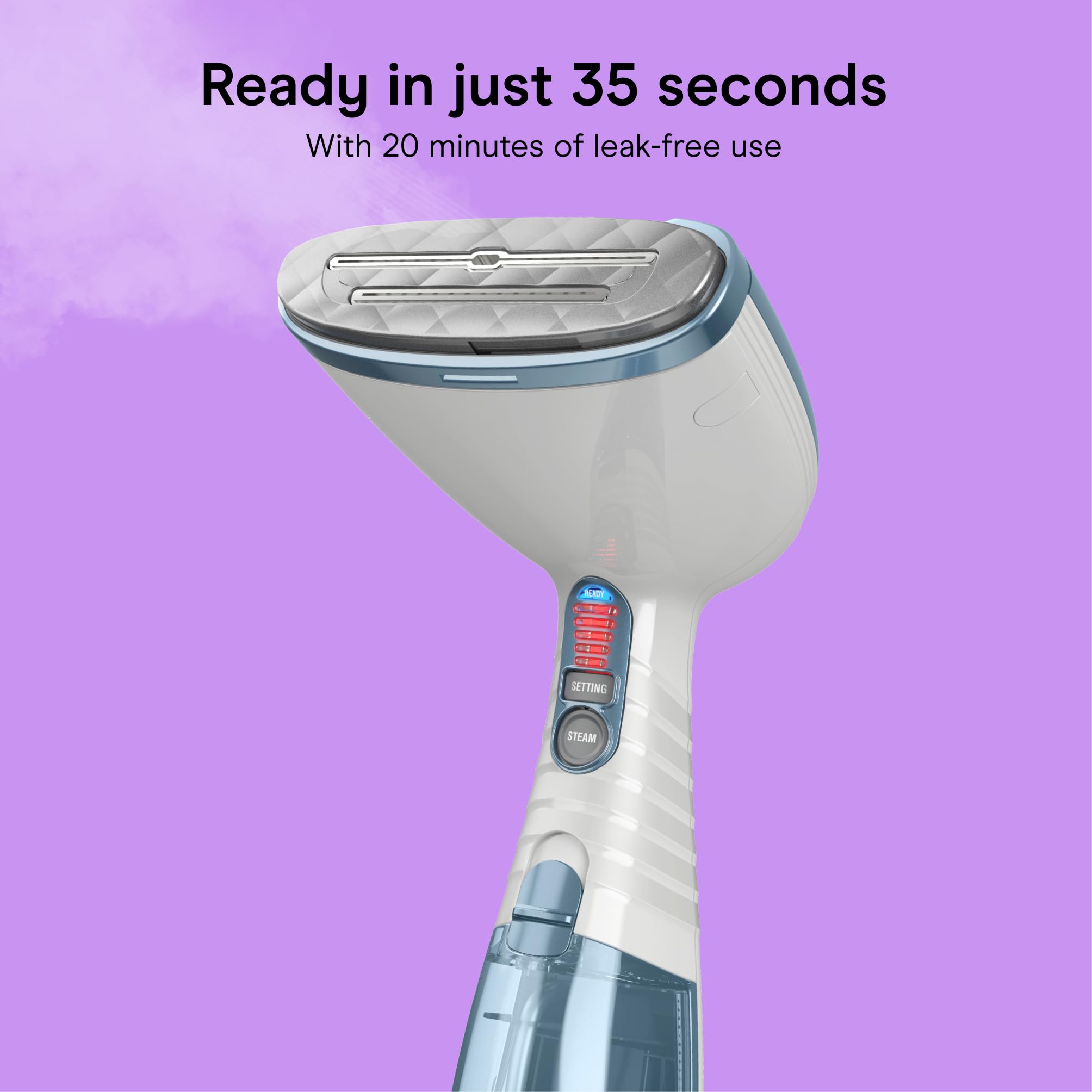 Conair three attachments displayed for fabrics, upholstery, and delicate garments for tailored care