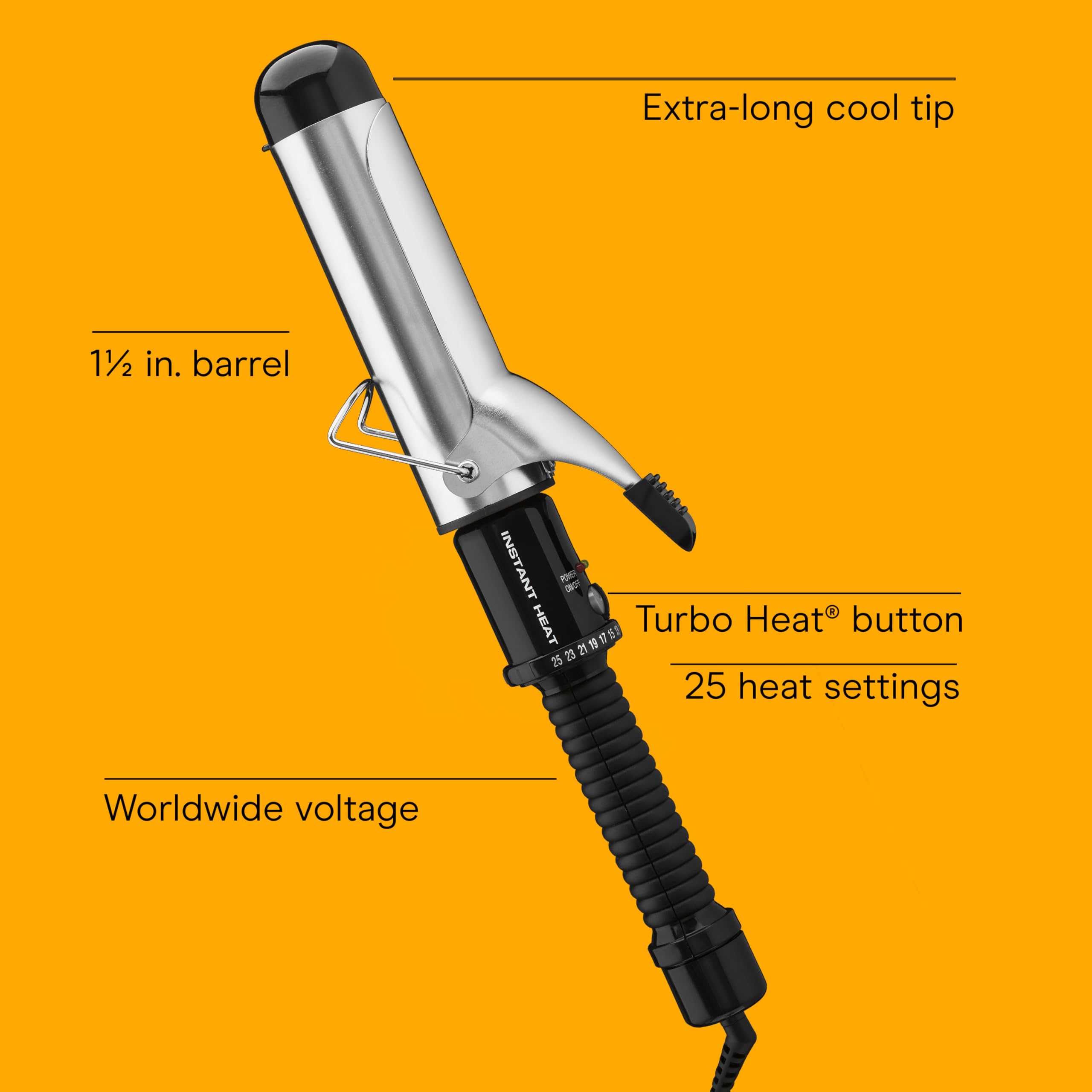 Conair barrel close-up showing multilayer surface for even heat distribution benefit