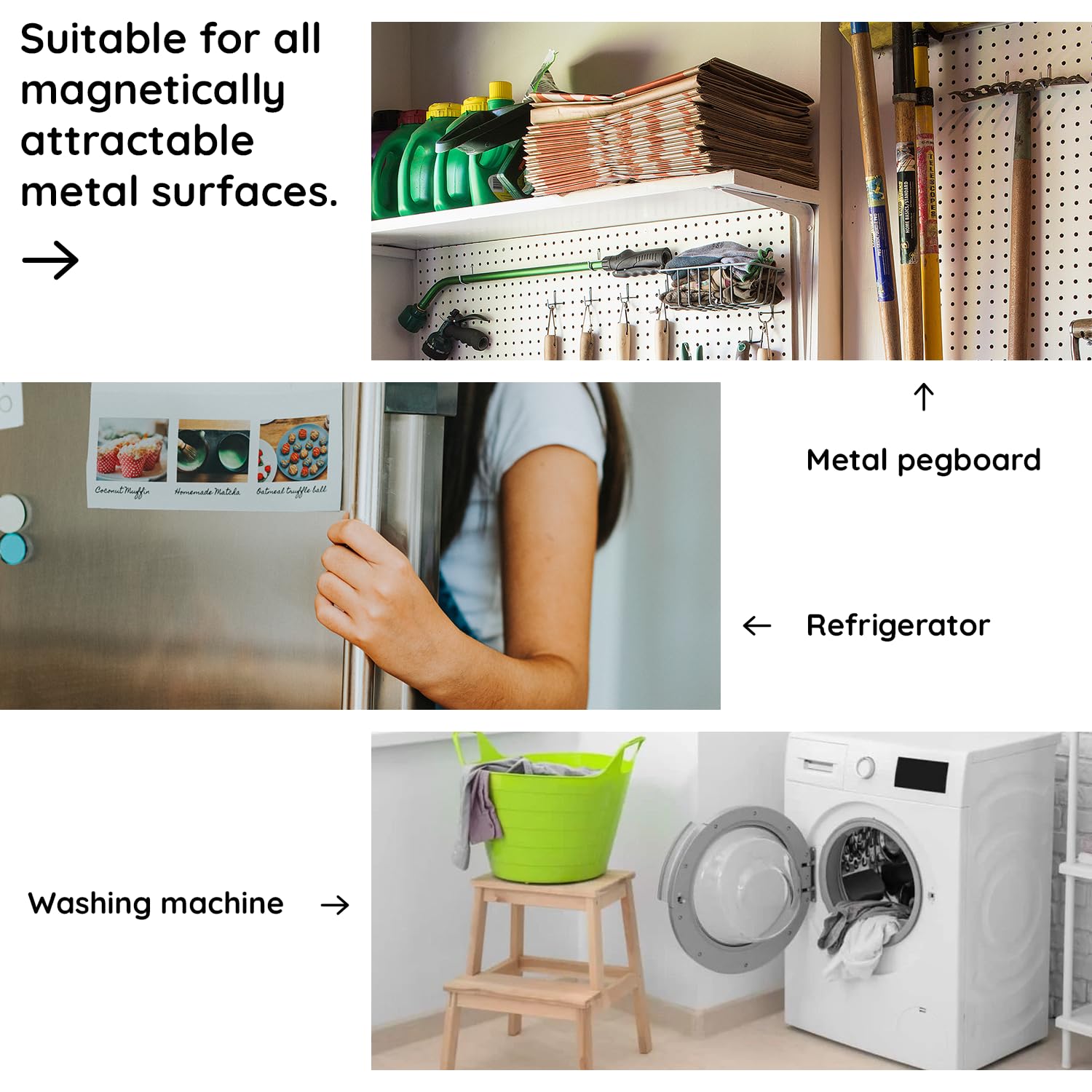 CONIJIWA lifestyle kitchen setup on fridge showing clutter-free benefit