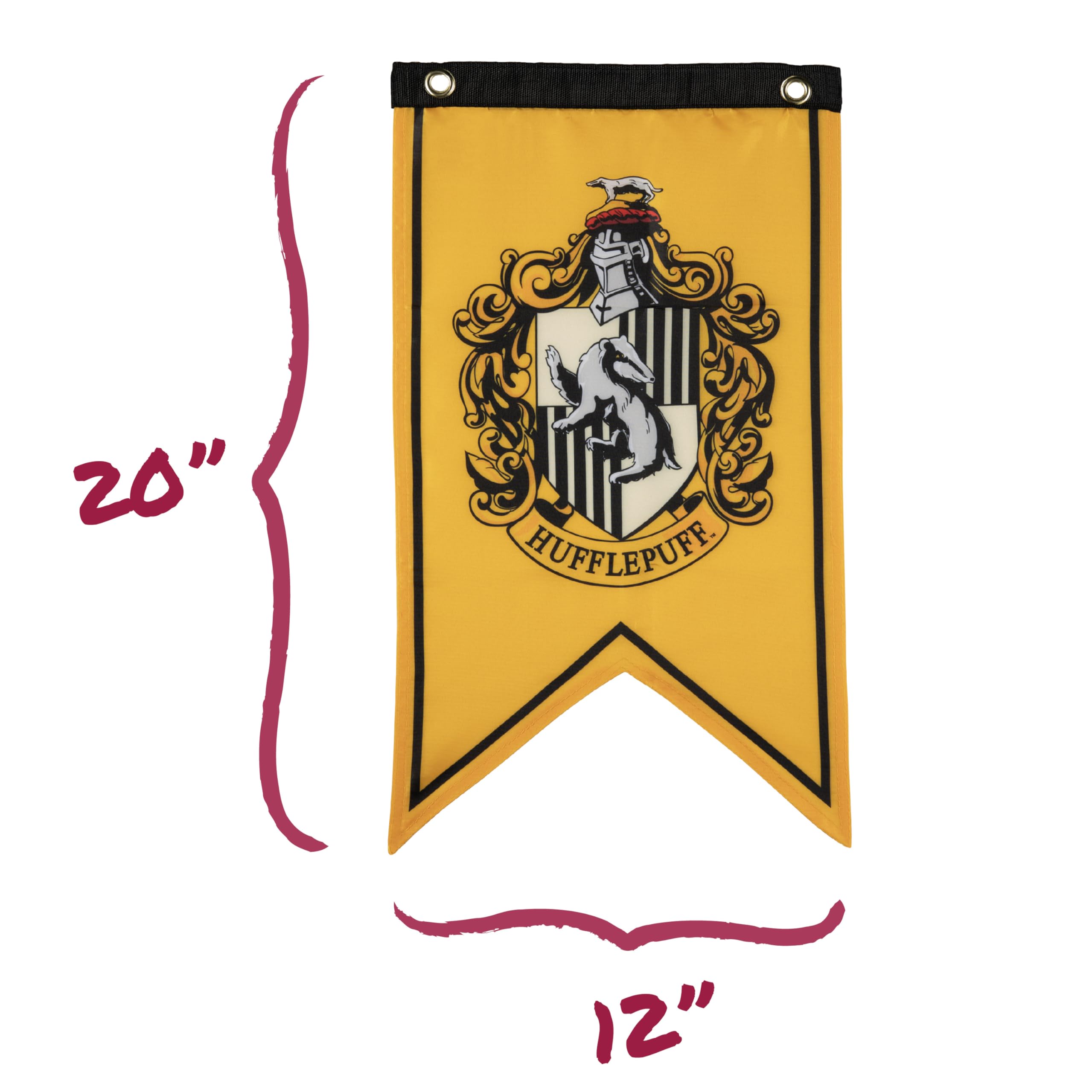 CON*QUEST Hogwarts crest center banner displayed, focal point for themed decor benefit