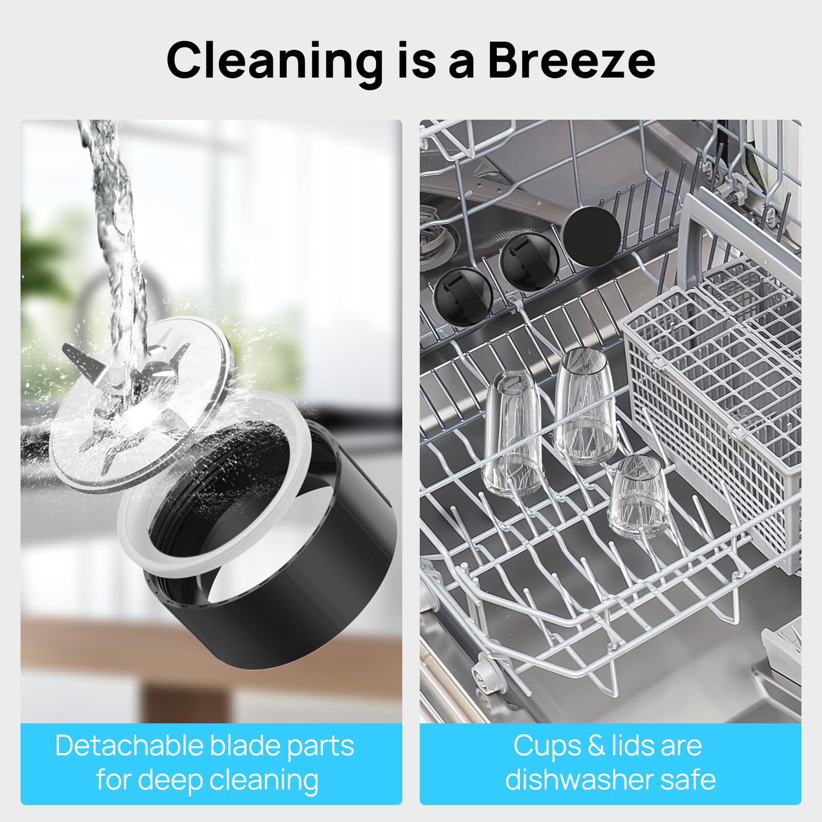 Consciot size comparison with hand showing compact footprint for small kitchens