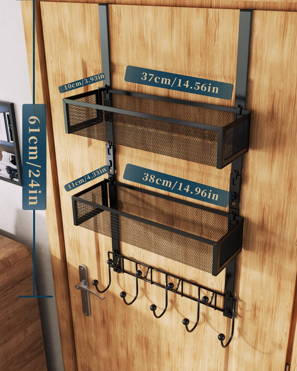 Consumest in bathroom lifestyle scene maximizing vertical storage