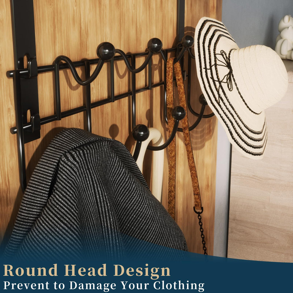 Consumest nine rounded hooks profile protecting garments from snags