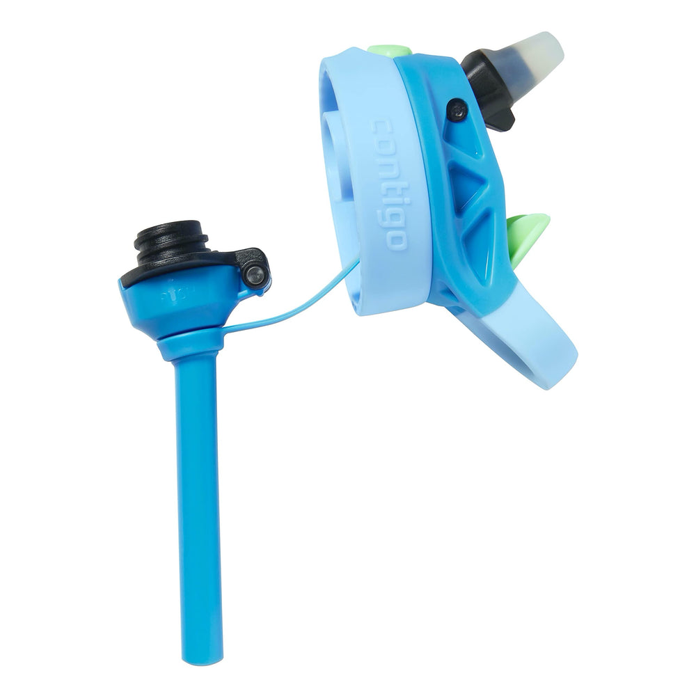 Contigo Aubrey next to a ruler showing height and volume — clear size-scale for packing benefit