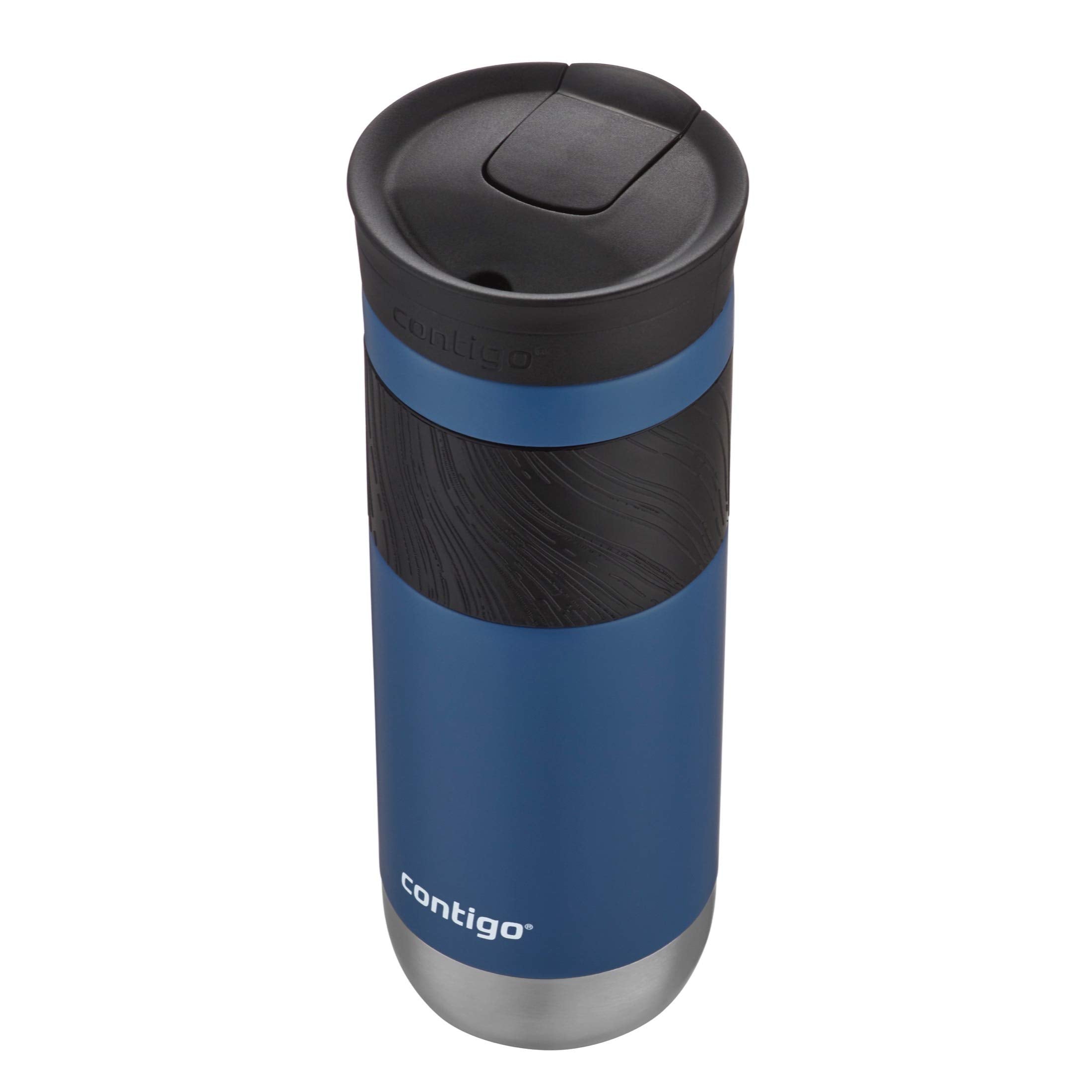 Person using Contigo Byron one-handed while walking demonstrating easy sipping