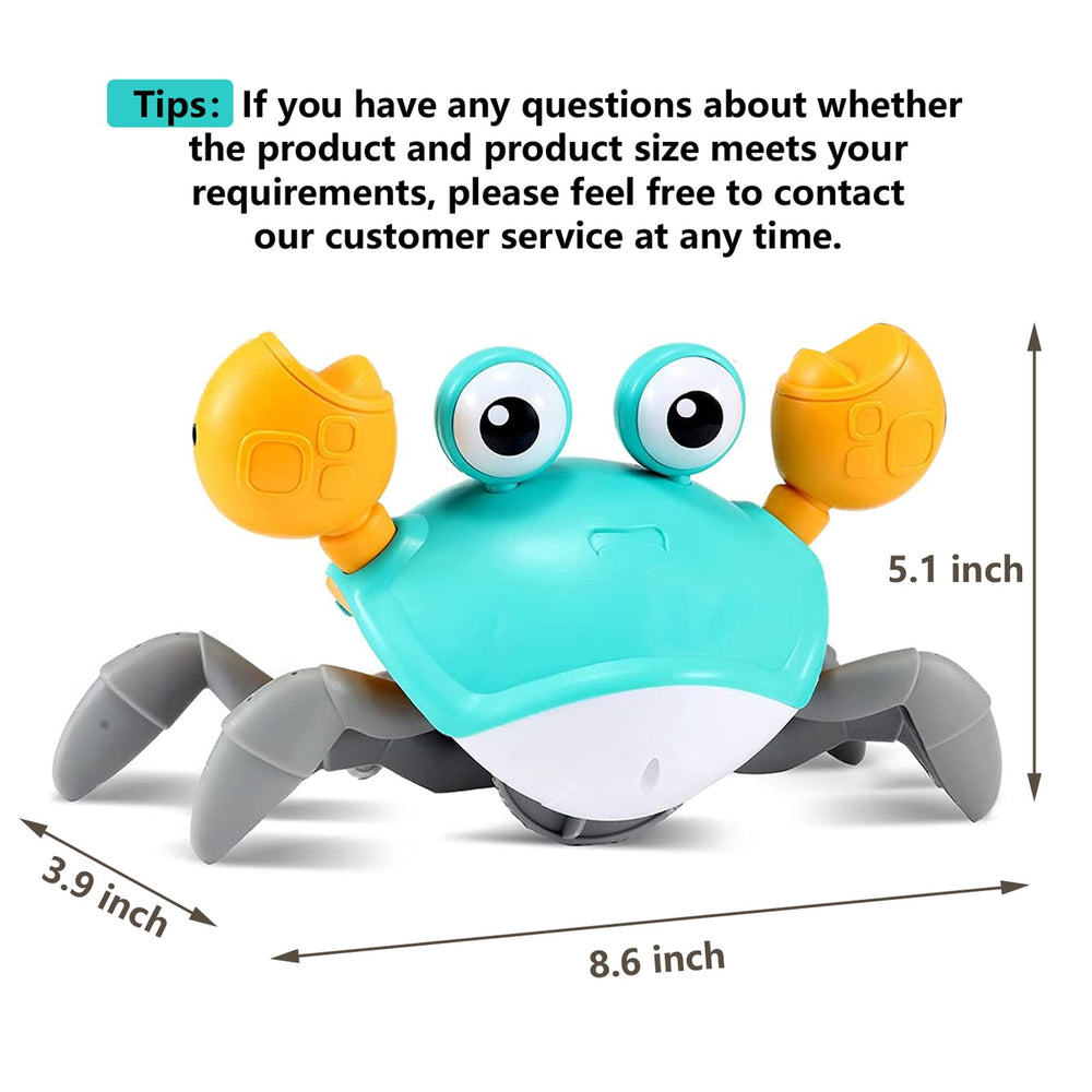 control future crab obstacle sensor closeup showing automatic direction change safety
