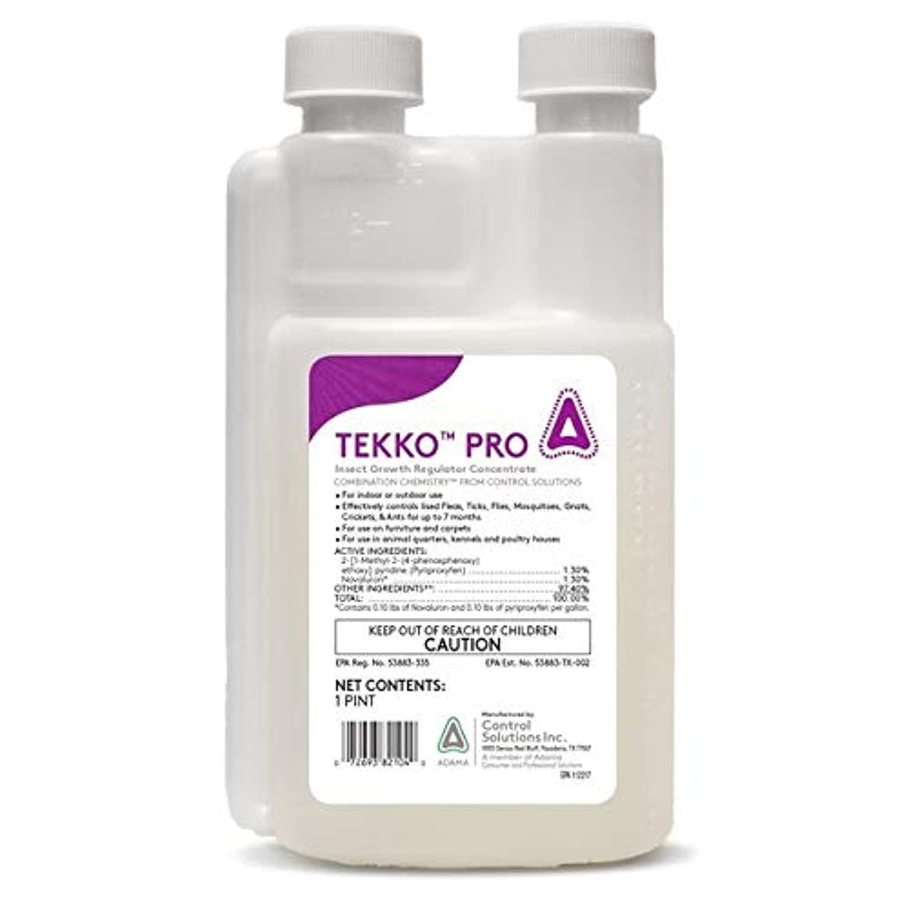 Control Solutions Tekko Pro front label showing ingredients and benefits for long‑term pest control