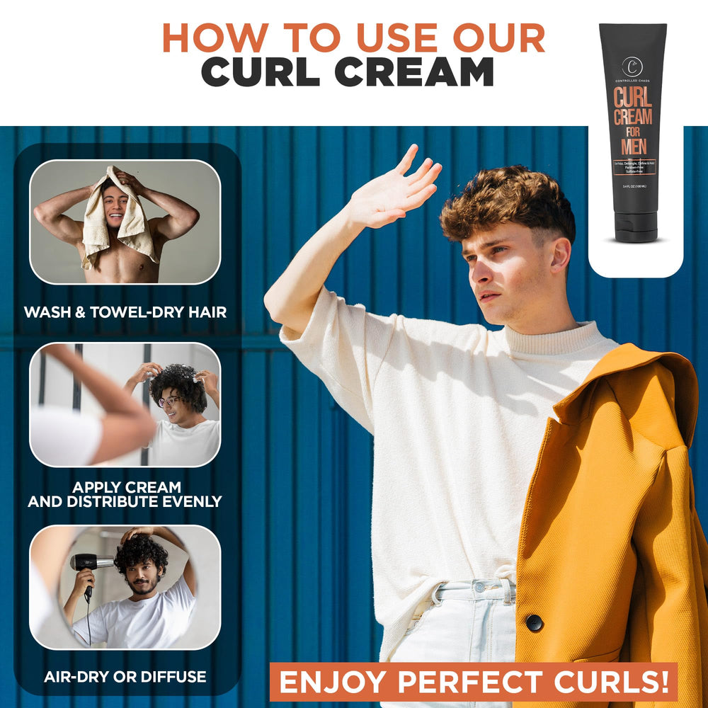Controlled Chaos before and after curls showing reduced frizz and improved definition