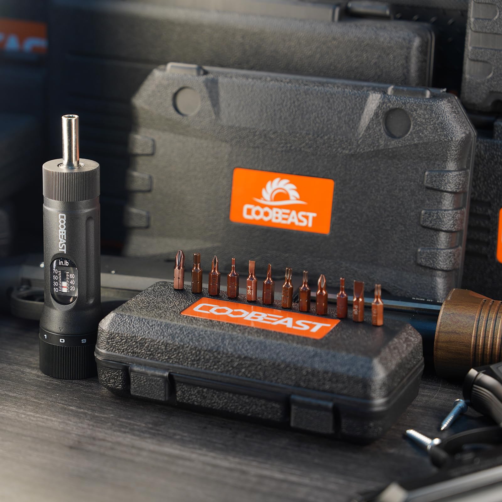 coobeast S2 alloy bits spread out demonstrating durable wear-resistant tips