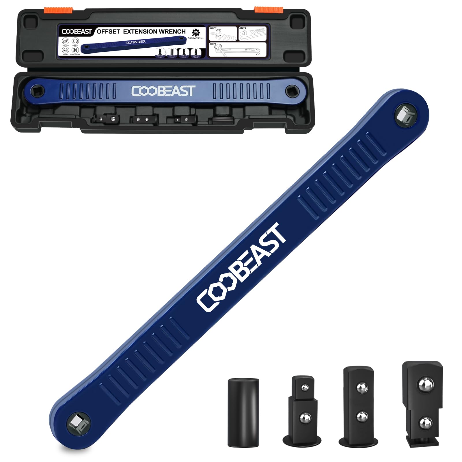 coobeast front view of offset extension wrench showing compact reach and durable build