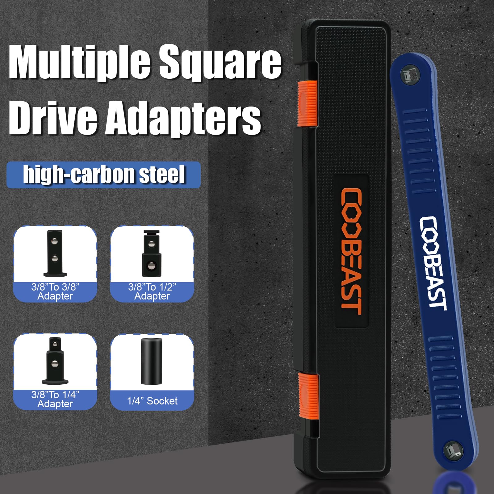 coobeast beside a ruler showing 13.4-inch length for extended reach in tight jobs
