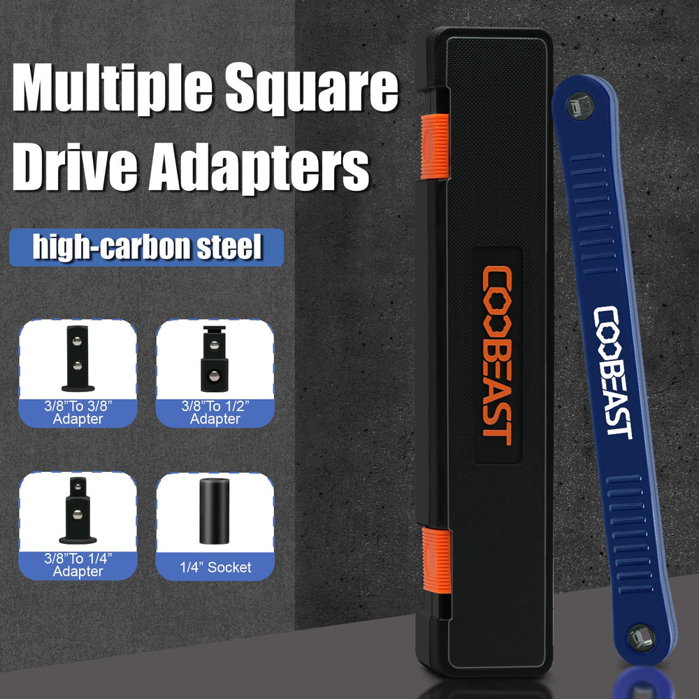 coobeast beside a ruler showing 13.4-inch length for extended reach in tight jobs