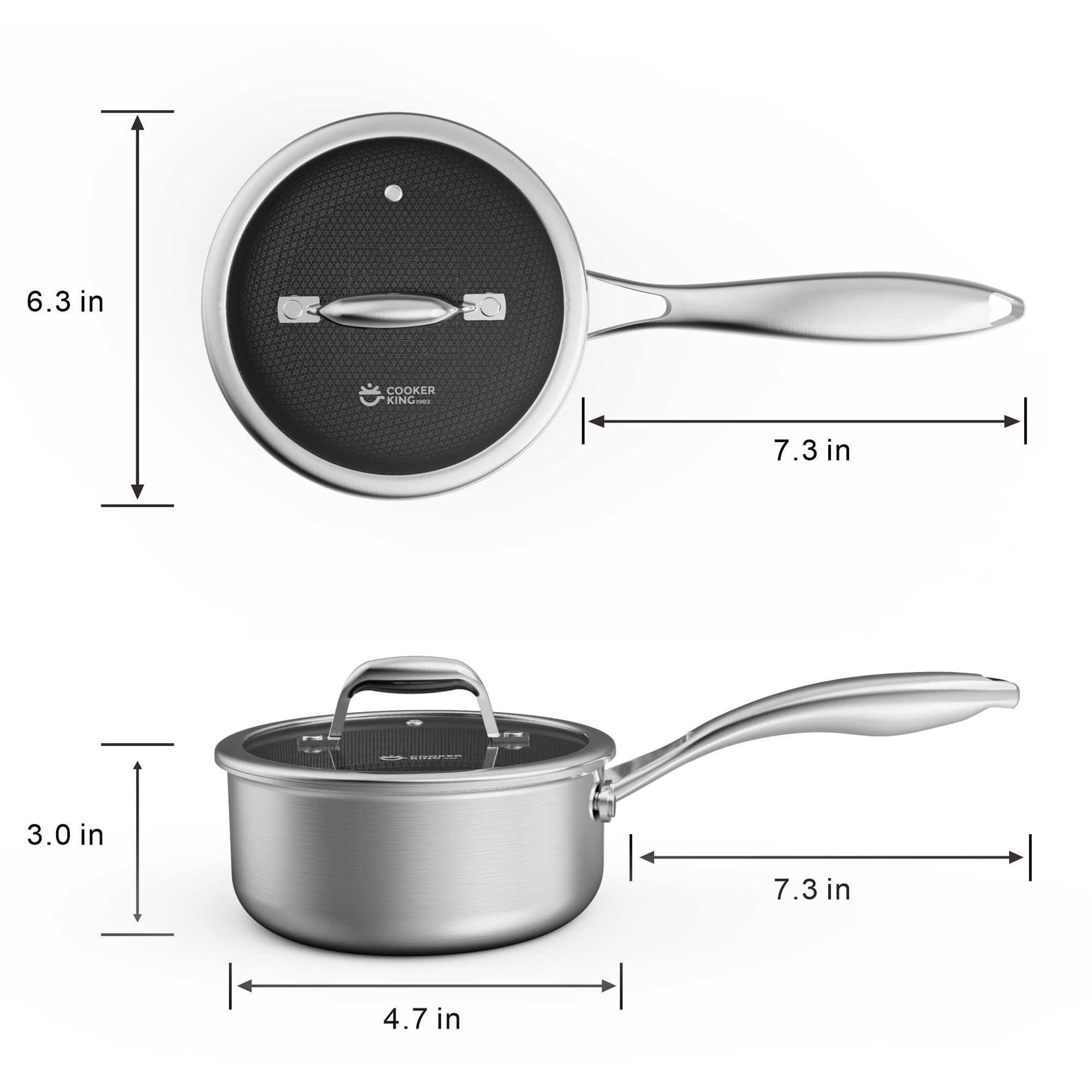 COOKER KING saucepan in a home kitchen setting being used to simmer sauce, ideal everyday pot