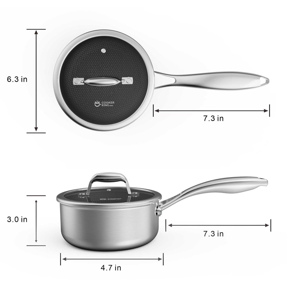 COOKER KING saucepan in a home kitchen setting being used to simmer sauce, ideal everyday pot