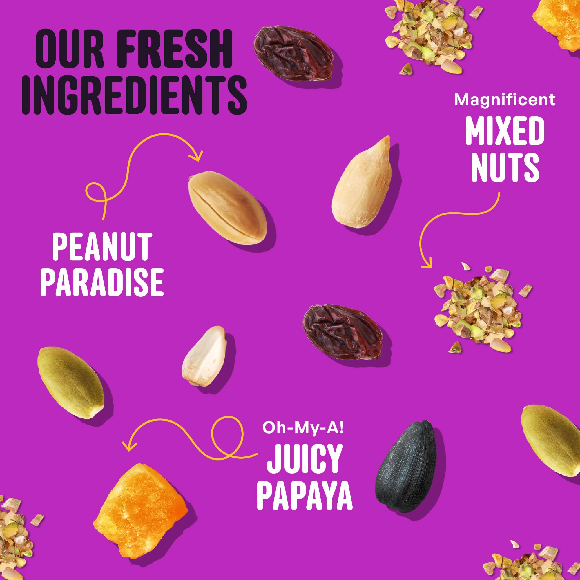 COOL BIRDS raisins and papaya pieces highlighting natural fruit attraction