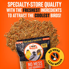 COOL BIRDS shelled peanuts texture emphasizing nutty energy source